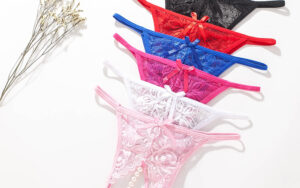 Sexy Pearl Lace Underwear Erotic G-string