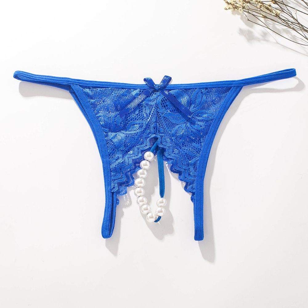 Sexy Pearl Lace Underwear Erotic G-string - الصورة 3